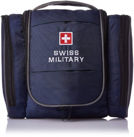 Swiss Military Cosmetic Pouch (L_TB-3_Blue), a compact and versatile 9 cm pouch for your essentials.