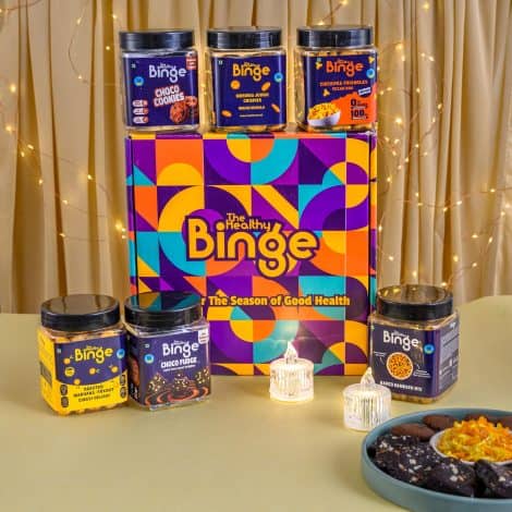 Diwali Delights Gift Set: Wholesome Snacks, Smokeless Diyas, Diwali Card. Perfect for Friends, Family, and Corporate Gifts!