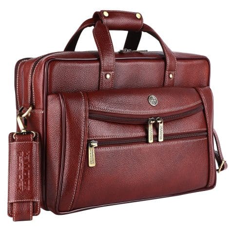 HAMMONDS FLYCATCHER Genuine Leather Laptop Bag for Men: Stylish, Water-Resistant, and Perfect for Office and Travel!