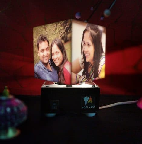 Customized LED photo frame – perfect anniversary gift for couples, personalize with 13 photos. Ideal birthday gift for spouses.