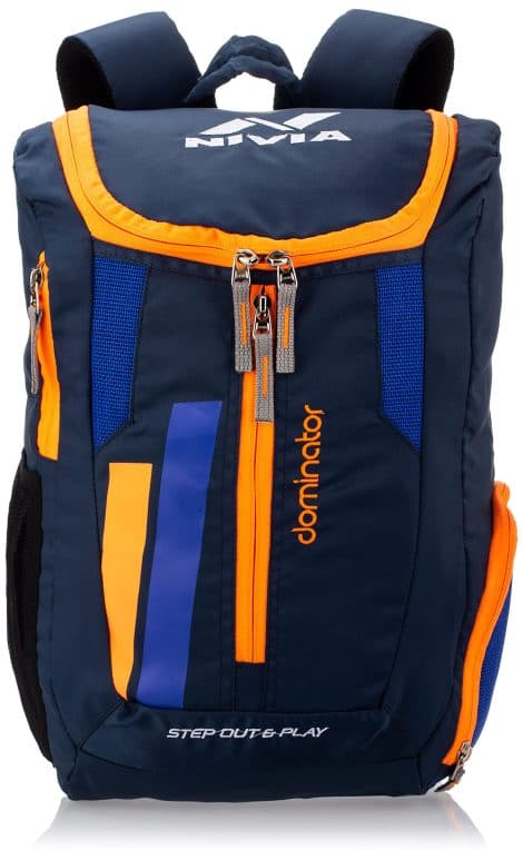 Nivia 5190JR Junior Dominator Bagpack made of polyester for youngsters, in blue color.