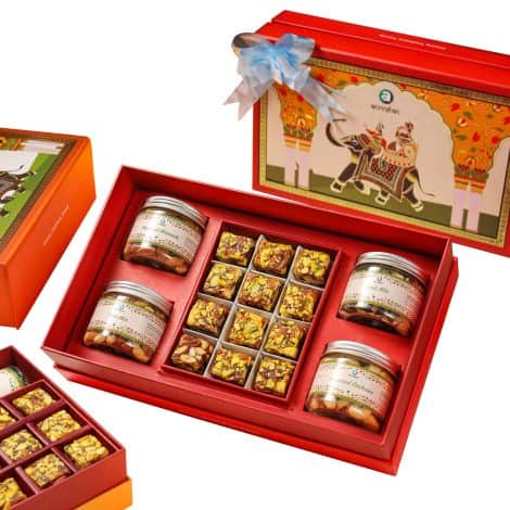 Anveshan Sweets Combo of 5 Gift Boxes with Assorted Dry Fruits – Perfect for Gifting!