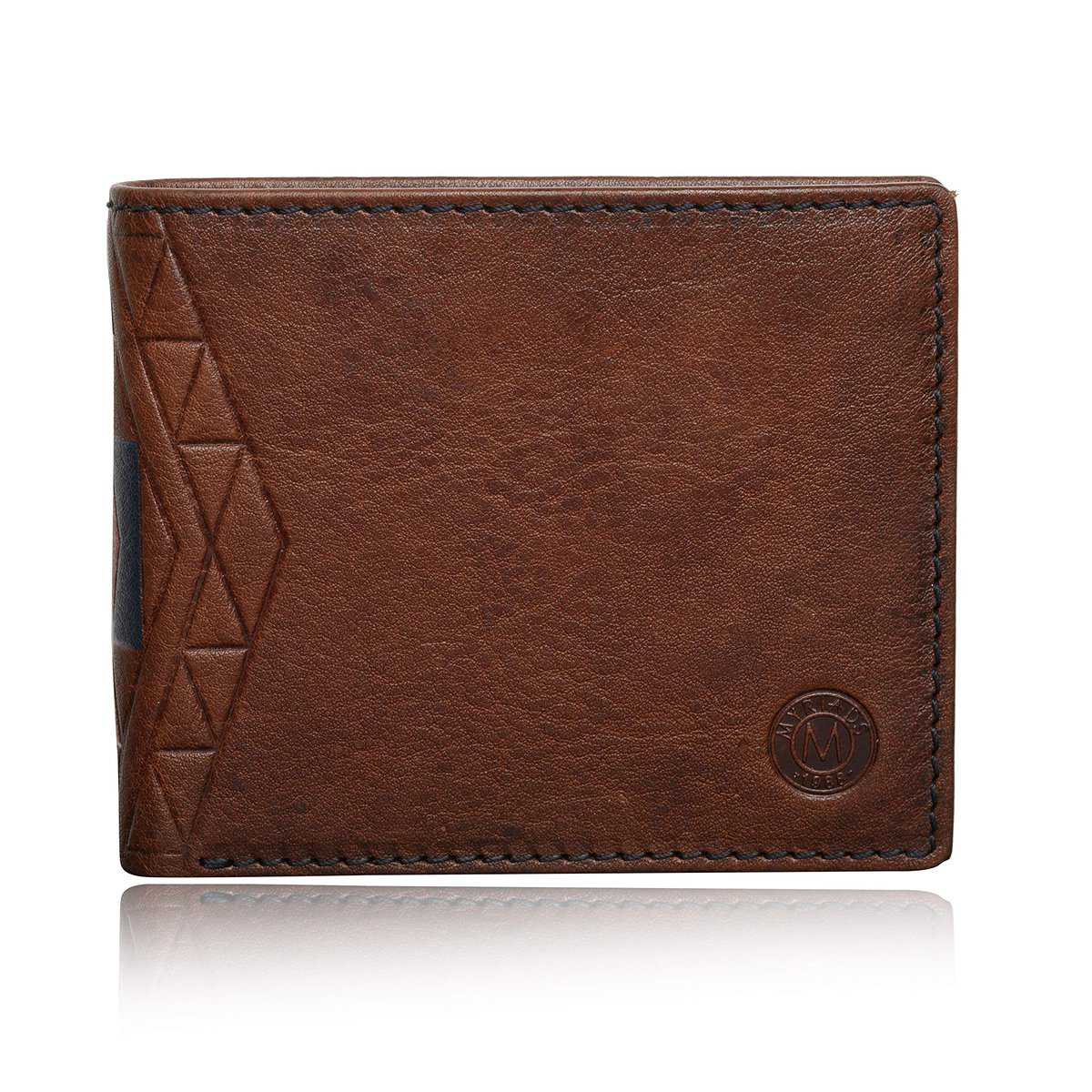 MYRIADS Champ RFID Protected, Vegetable Tanned Genuine Leather Wallet for Men, Latest Gents Purse for Birthday, Valentines Day Gift (Color: Brown)