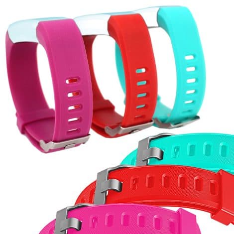 Waargroup Fitness Band (ID115Plus HR) – 3 Pack with Vibrant Colors for Men, Women, and Kids.