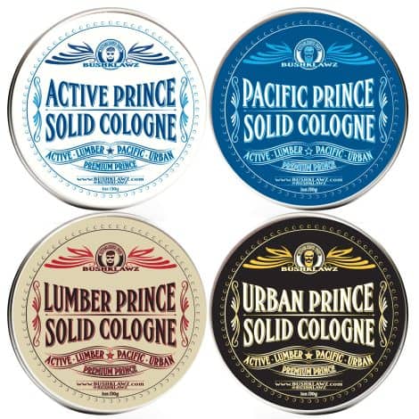 Prince Solid Cologne Balms Gift Set – Exquisite fragrances, Lumber Pacific and Urban, in 1 oz travel-friendly tins. Perfect Men’s Gift.