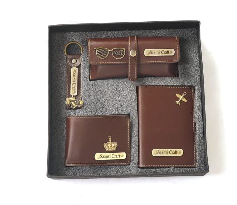 Colorful Customizable Leather Passport Holder and Wallet Set with Keychain, Perfect for Personalized Gifting.