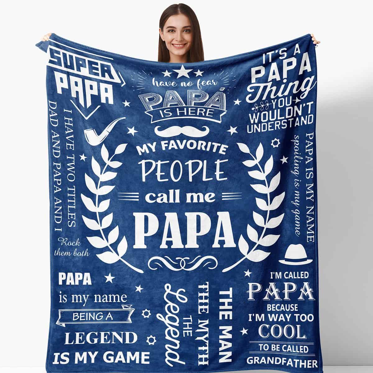 Henazin Grandpa Gifts, Gifts for Grandpa, Papa Gifts, Best Grandpa Gifts, Grandfather Gift, Unique Gifts for Grandpa, Grandpa Birthday Gifts, Papa Gift Ideas, Grandfather Gifts Papa Blanket 50"X60"