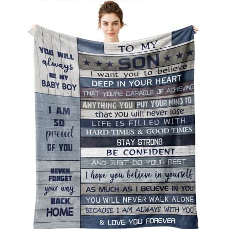 Yamco Son Gifts Blanket: A cozy throw made with love, perfect for birthdays, graduations, and more.